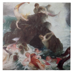 Carreau Sirènes au jeu, 1886 (huile sur la toile)
