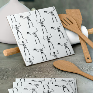 Carreau Skeletons D'Halloween, Baguette Ou Traite, Boo