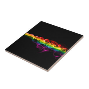 Carreau SlipperyJoe's fumée vif arc-en-ciel célébré