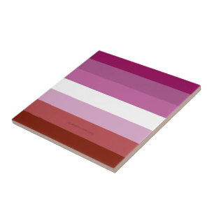 Carreau SlipperyJoe's Lesbian Pride drapeau feminine Lipst