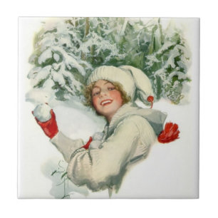 Carreau Snowball Fight (par Harrison Fisher)