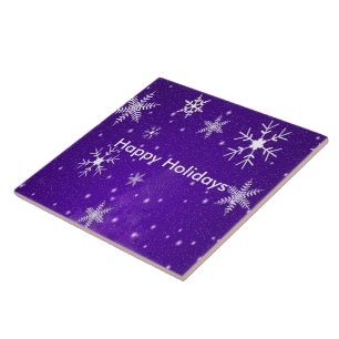 Carreau Snowflakes Bleu Arrière-plan en céramique Carrelag