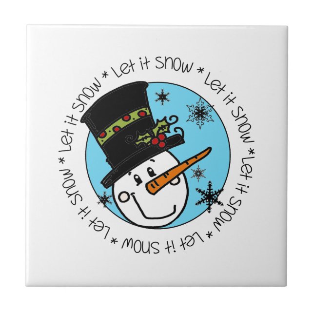 Carreau Snowman Hiver Laisser Neige (Devant)