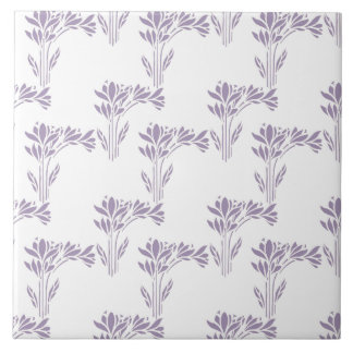 Carreau Soft Lavender Botanical Pattern Tile