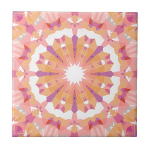 Carreau Soft Pastel Rose Peach Purple Star Décor Éclectiqu