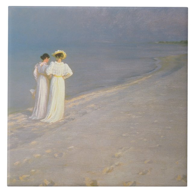 Carreau Soirée d'été sur la plage du sud de Skagen (Devant)