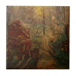 Carreau Soirée - La Veillée par Vincent van Gogh