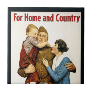 Carreau Soldat patriotique vintage pour le Victory Liberty