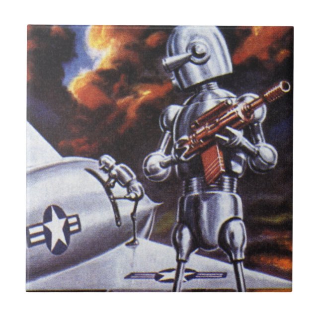 Carreau Soldats de robots militaires de science-fiction vi (Devant)
