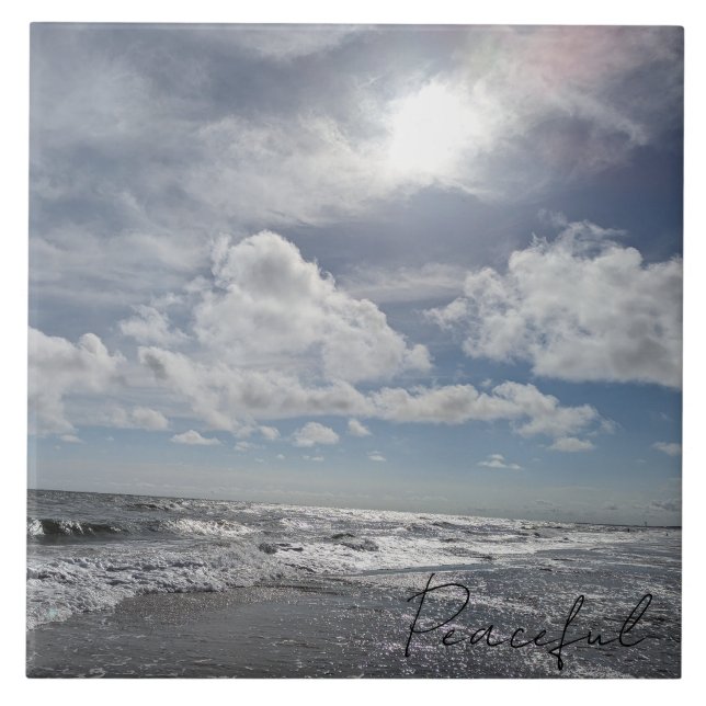 Carreau Soleil de l'après-midi à la plage (Devant)