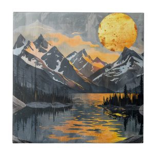Carreau Soleil Doré Sur Montagnes Enneigées – Bohème Sauva