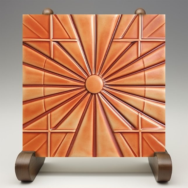 Carreau Soleil éclatant radieux Terracotta chaude (Créateur téléchargé)