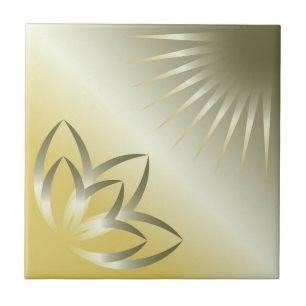 Carreau soleil et fleur