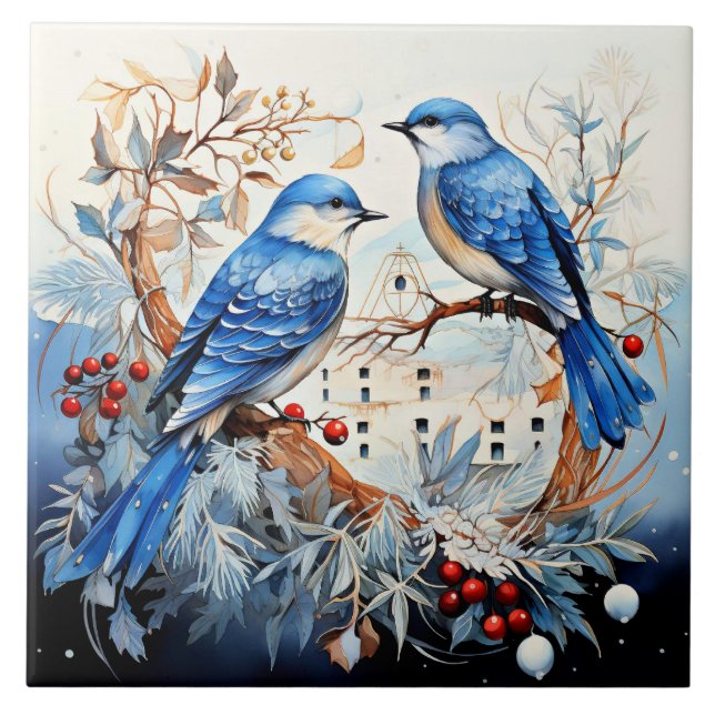 Carreau Songbirds, belle illustration, (Devant)