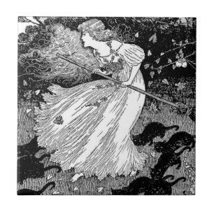 Carreau Sorcière avec chats