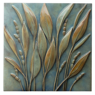 Carreau Soulagement floral & feuille de Faux