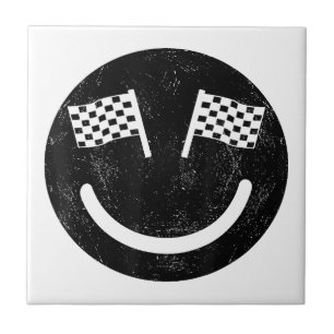 Carreau Sourire de course pour les courses de voitures de 