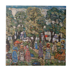 Carreau Sous les arbres par Maurice Prendergast, Beaux-art