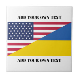 Carreau Soutien américain à l'Ukraine Coussin