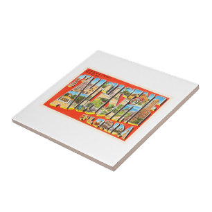Carreau Souvenir Vintage voyage St Augustine Florida FL