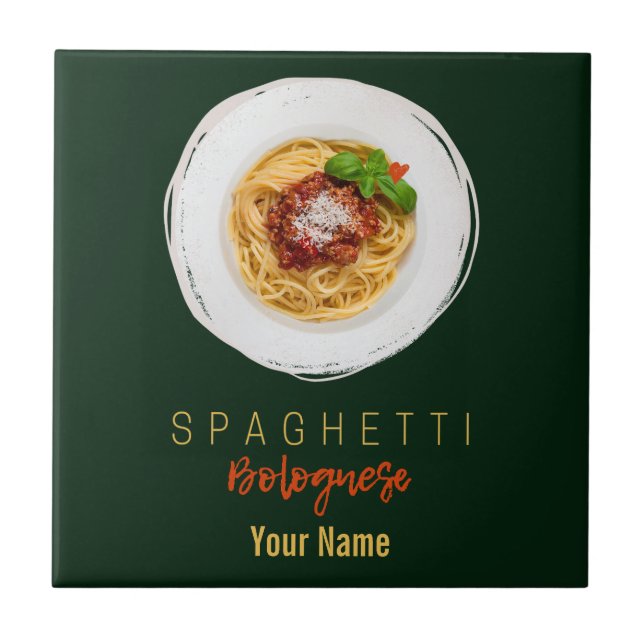 Carreau Spaghetti bolognaise pâtes nouilles chef gourmet (Devant)