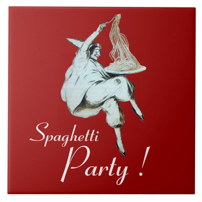 Carreau SPAGHETTI PARTY, ITALIEN KITCHEN Diner Invitation (Devant)