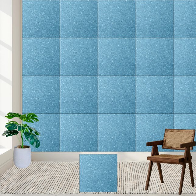 Carreau Sparkling Parties scintillant Bleue Clair Carrelag (Sparkling Light Blue Glitter Ceramic Tile)