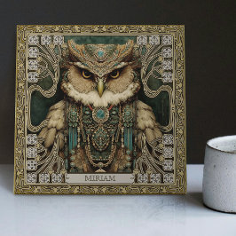 Carreau Spirit Guardian Owl : Bijoux Tribal Personnalisé