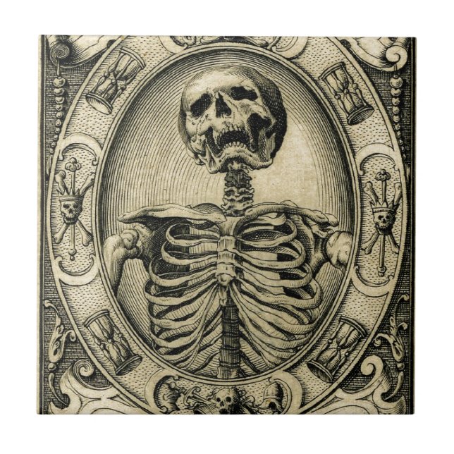 Carreau Squelette, Goth, médiéval (Devant)