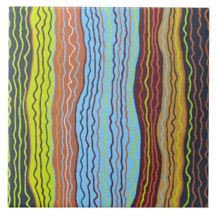 Carreau Squiggles modernes 4 6 x 6 Carrelage en céramique