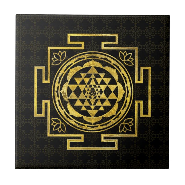 Carreau Sri d'or Yantra/Sri Chakra (Devant)
