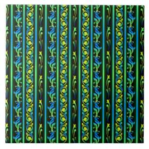 Carreau Sri Lanka Liyawel (motif feuille)