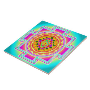 Carreau Sri Yantra Géométrie Sacrée