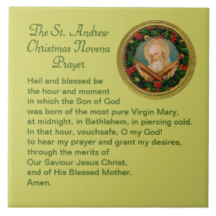 Carreau St. Andrew Noël Novena Prière Carrelage céramique