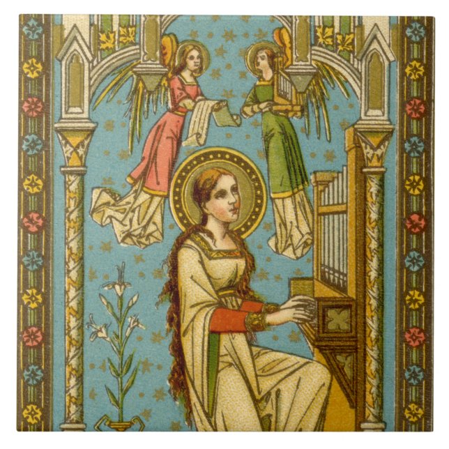 Carreau St Cecilia de Rome (détail; BNG 02) (Devant)
