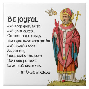 Carreau St. David of Wales (P 001) avec Citation célèbre