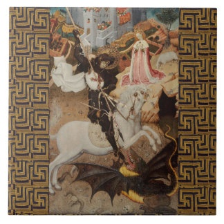 Carreau St. George and The Dragon by Bernat Martorell