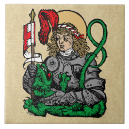 Carreau St. George et le Dragon (Nuremberg) Carrelage en c