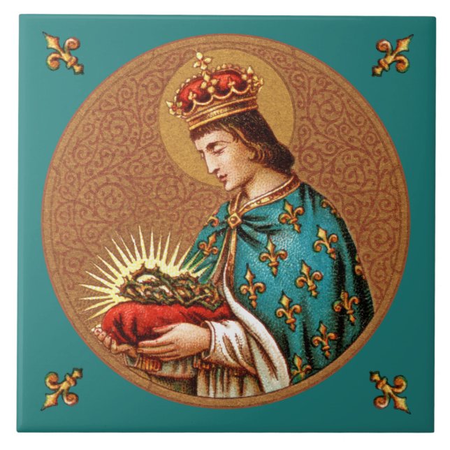 Carreau St. Louis IX (Détail ; "Médaillon" uniquement ; BK (Devant)