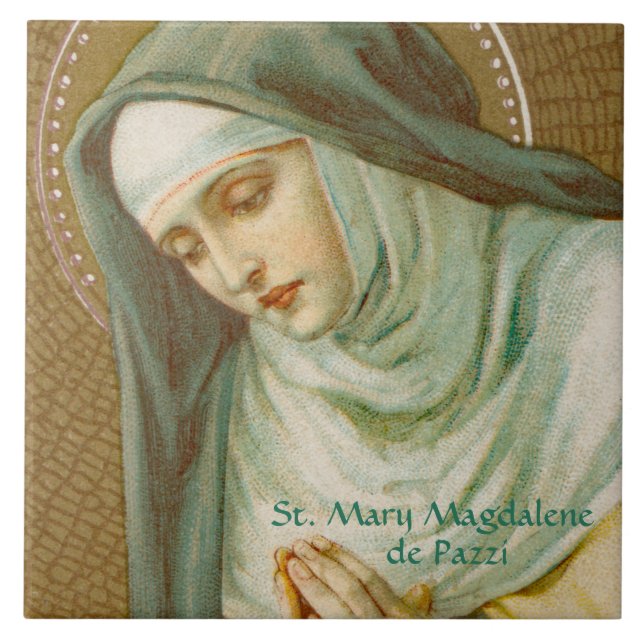 Carreau St. Mary Magdalene de Pazzi (JM 45) (Devant)