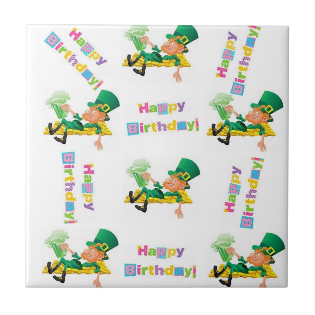 Carreau St. Patrick's Day Joyeux Anniversaire Carrelage en (Devant)