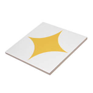 Carreau Starburst jaune rétro moderne milieu du siècle