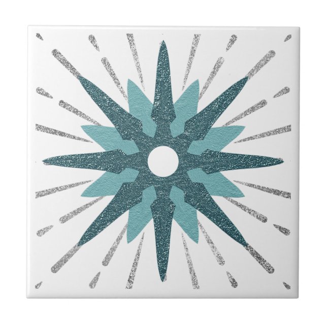 Carreau Starburst Turquoise & Silver (Devant)