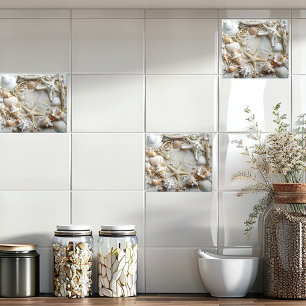 Carreau Starfish Pearls Seashells Driftwood Beach