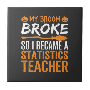Carreau Statistiques drôles d'Halloween Professeur Broom D