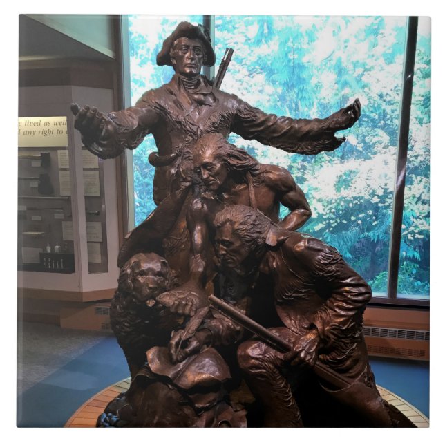 Carreau Statue de Lewis et Clark, Fort Clatsop, Oregon (Devant)