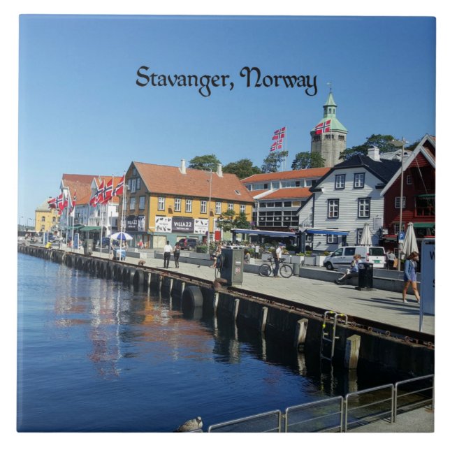 Carreau Stavanger, Norvège photo pittoresque (Devant)