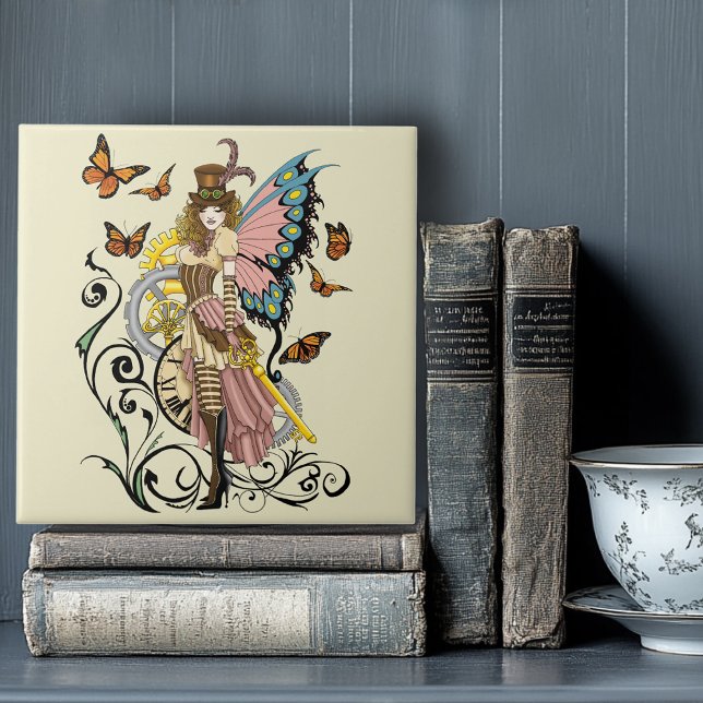 Carreau Steampunk Fairy Yellow Horloge Entraîneurs (Créateur téléchargé)