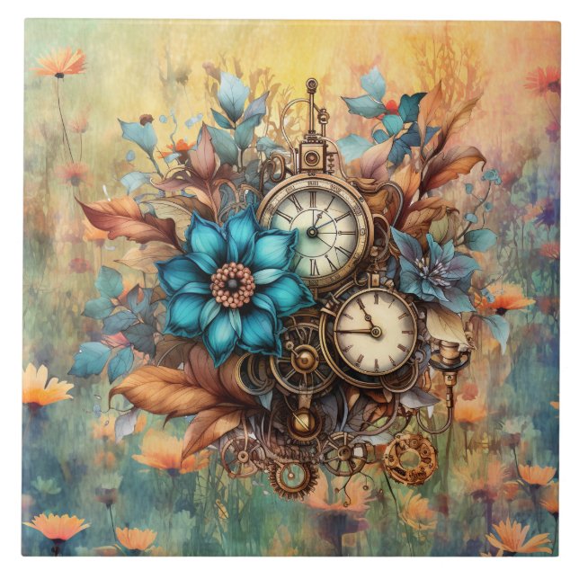 Carreau Steampunk Floral (Devant)