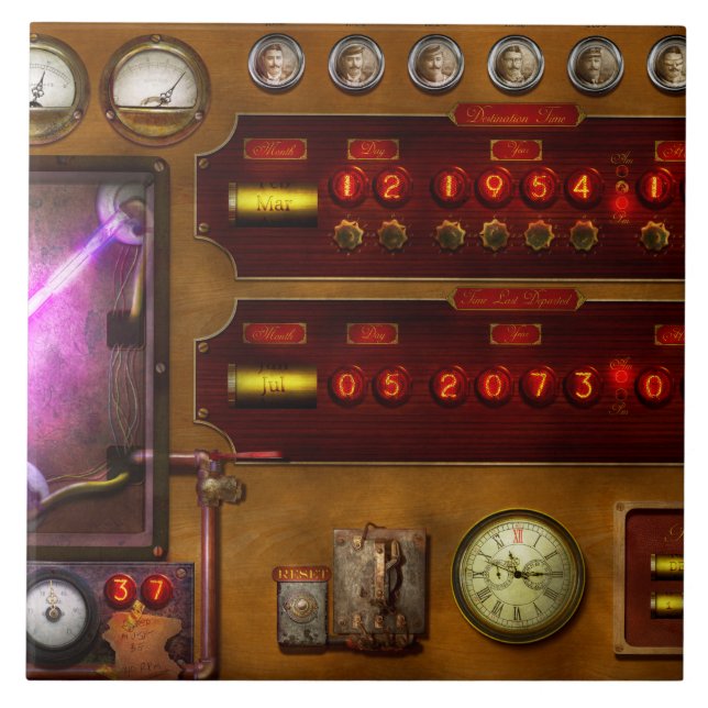 Carreau Steampunk - Flux Temporel (Devant)